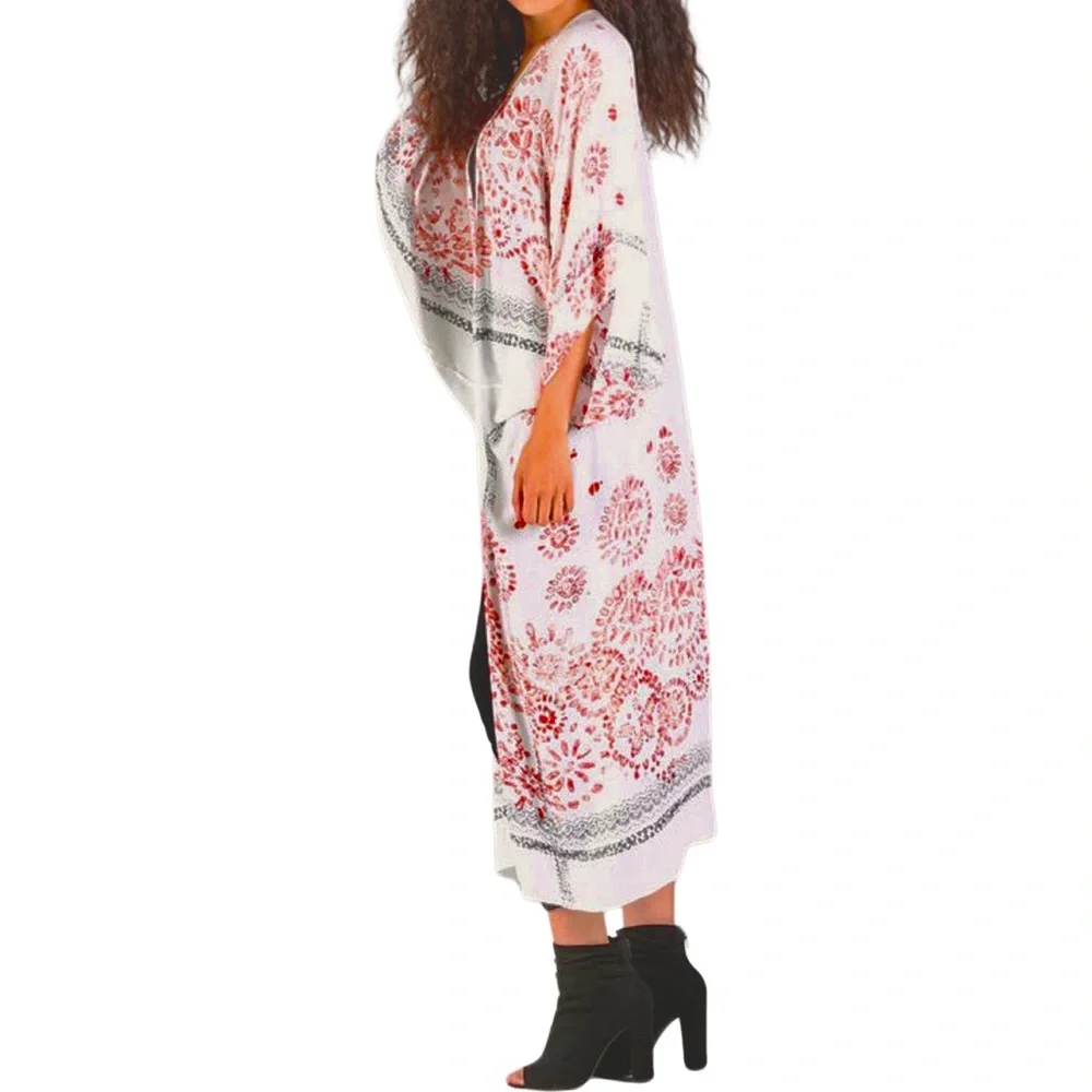 BOUTIQUE* Boho Print‎ Summer Kimono Duster - Picture 4 of 10